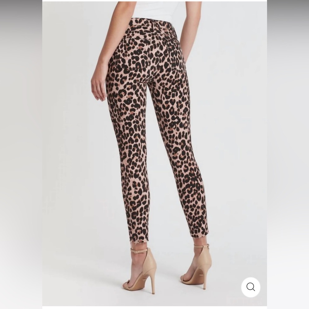 Paige Hoxton Ankle Pink Brown Leopard Jeans Sz 25 - Picture 2 of 10